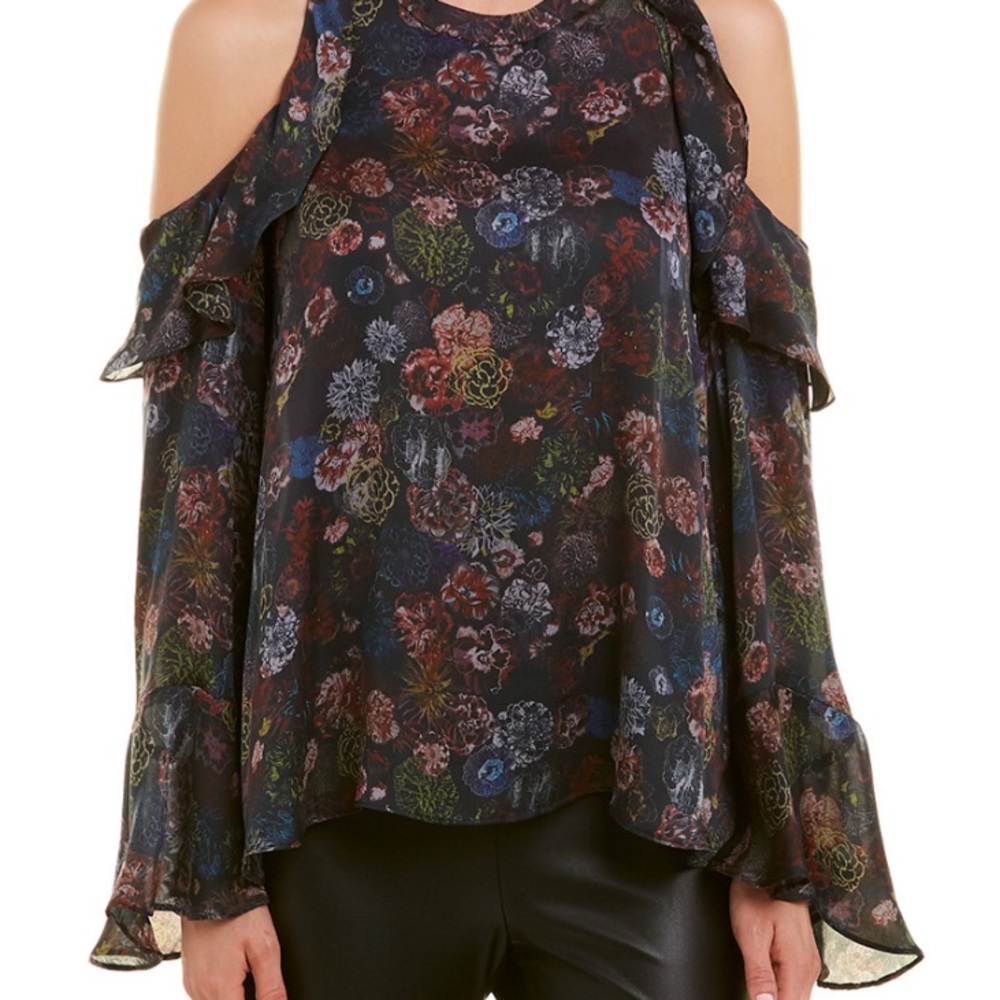 IRO cold shoulder silk shirt size 34